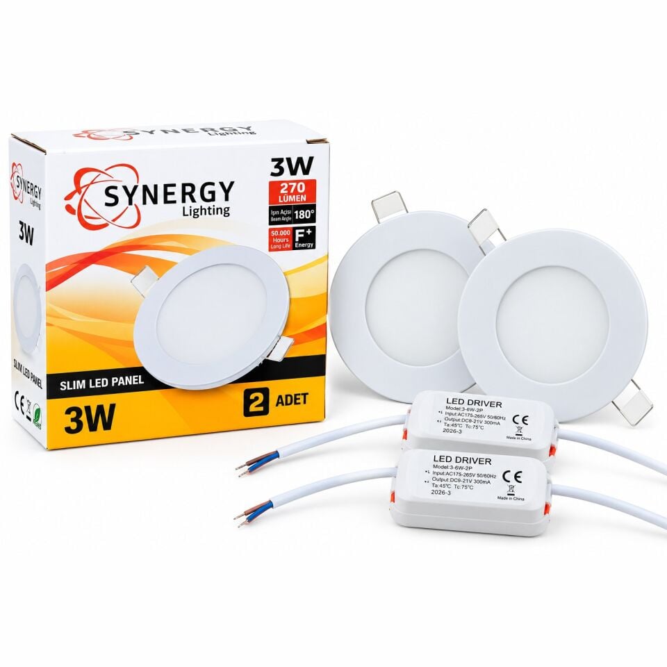 Synergy 3W Slim LED Panel 270 Lm