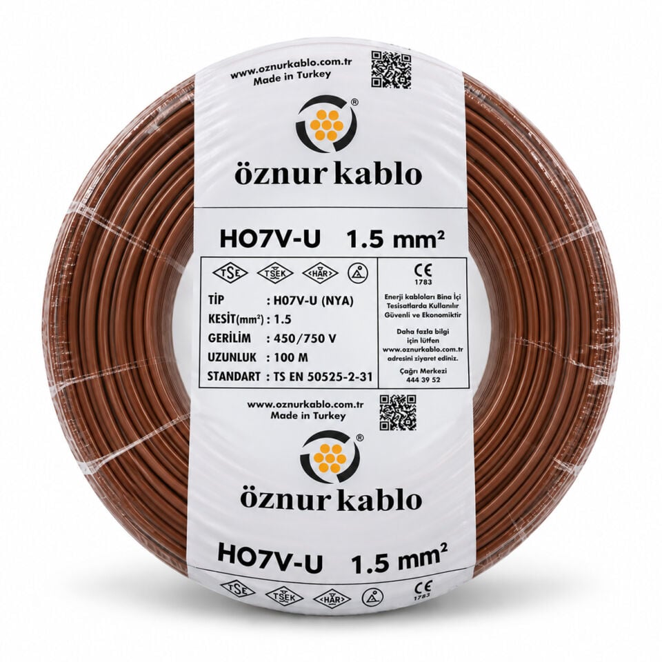 Öznur 1,5 NYA Kahverengi Kablo
