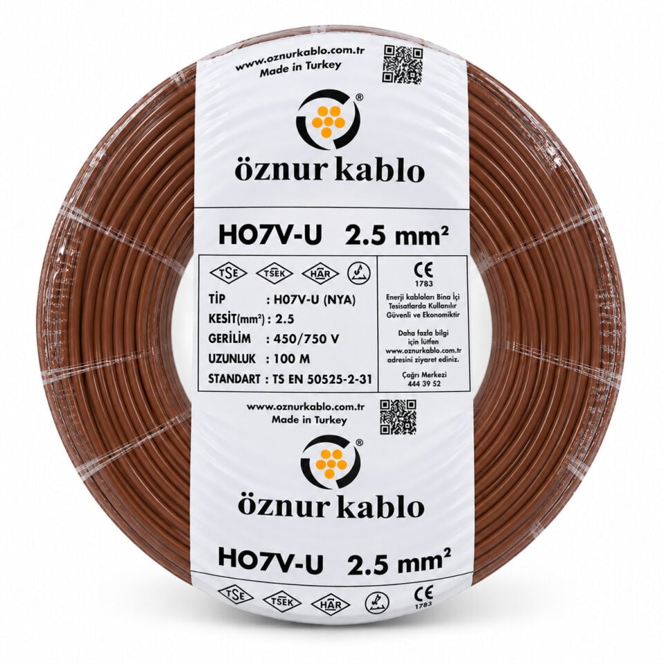 Öznur 2,5 NYA Kahverengi Kablo