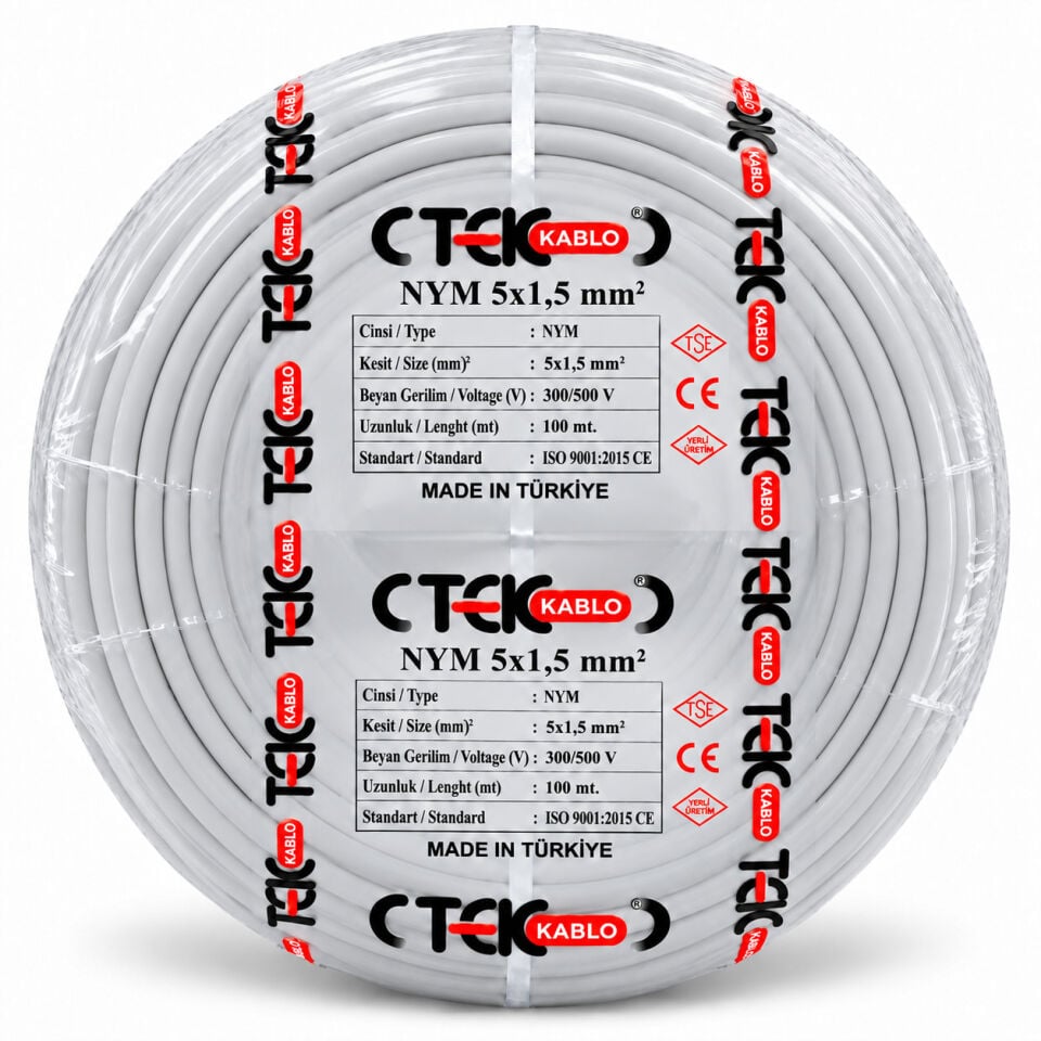 Türk Tek 5x1,5 mm² NYM Kablo