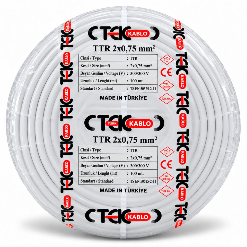 Türk Tek 2x0,75 mm² TTR Kablo