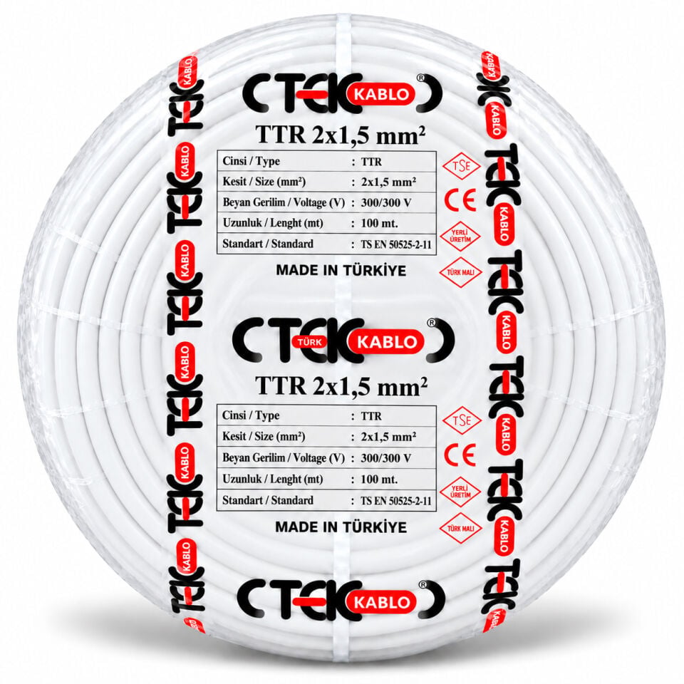 Türk Tek 2x1,5 mm² TTR Kablo