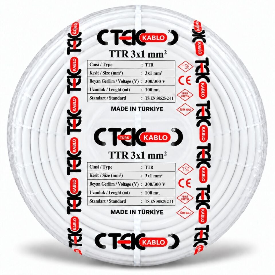 Türk Tek 3x1 mm² TTR Kablo