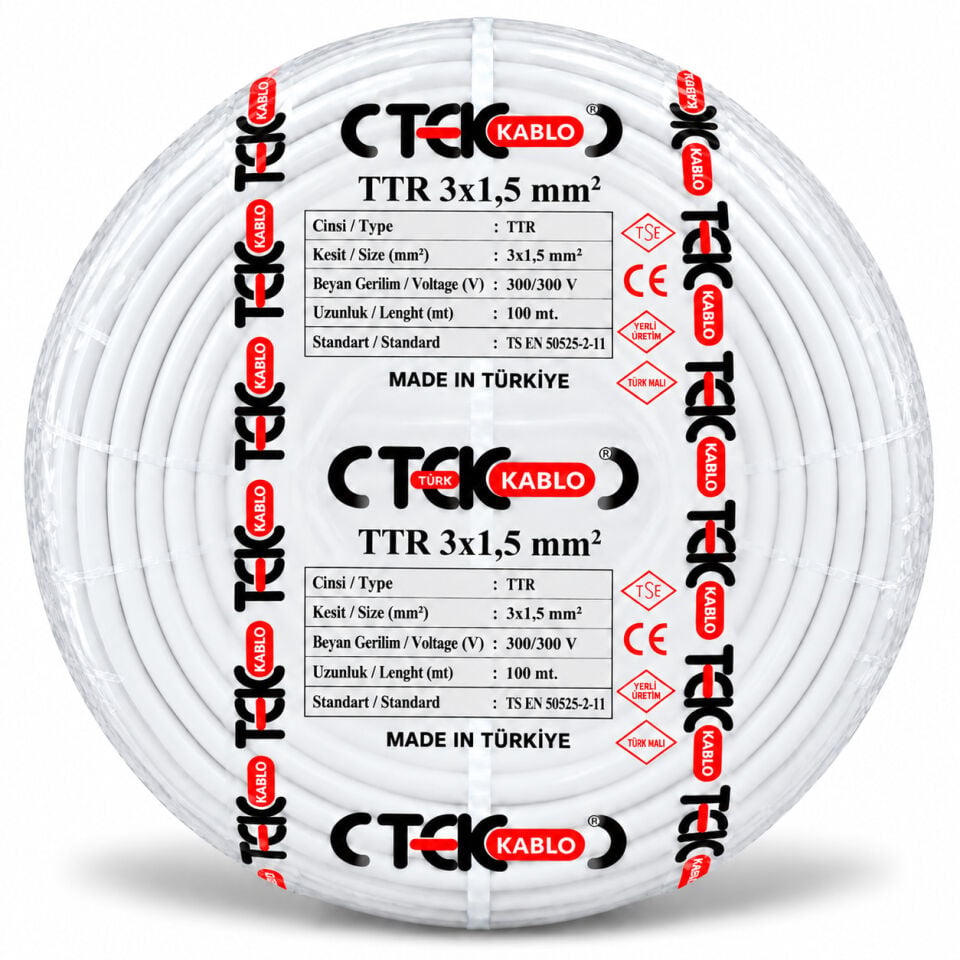 Türk Tek 3x1,5 mm² TTR Kablo
