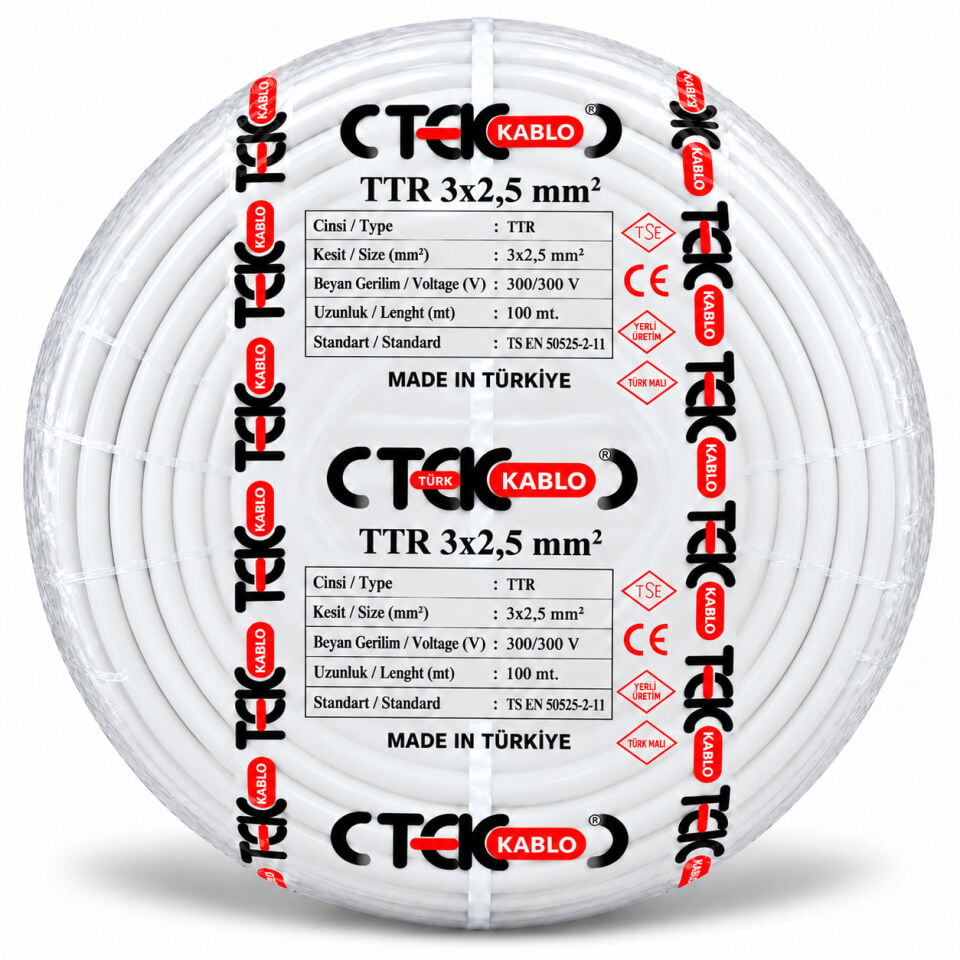 Türk Tek 3x2,5 mm² TTR Kablo