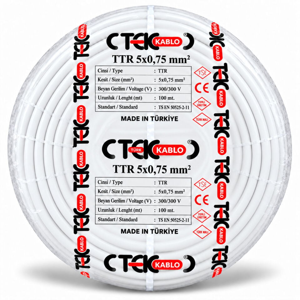 Türk Tek 5x0,75 mm² TTR Kablo