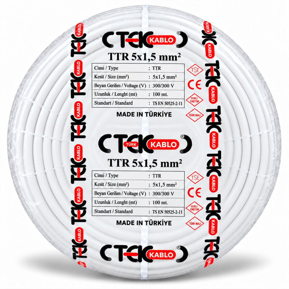 Türk Tek 5x1,5 mm² TTR Kablo