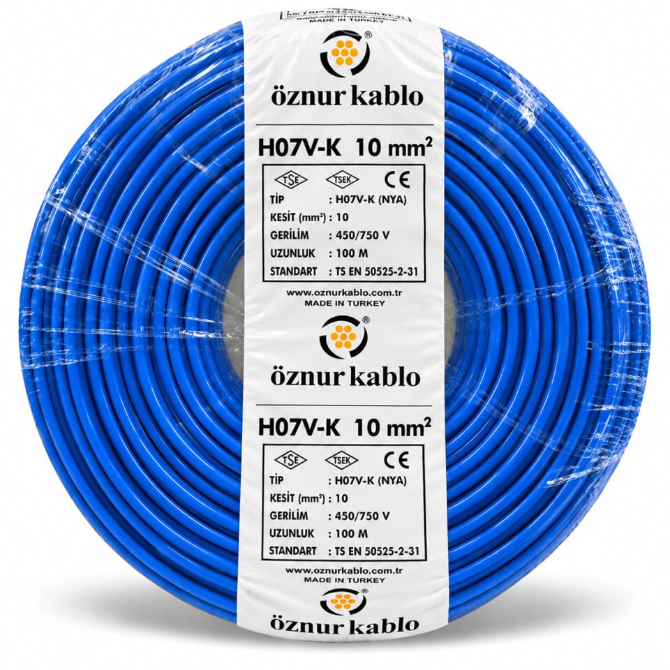 Öznur 10 mm² NYA Mavi Kablo