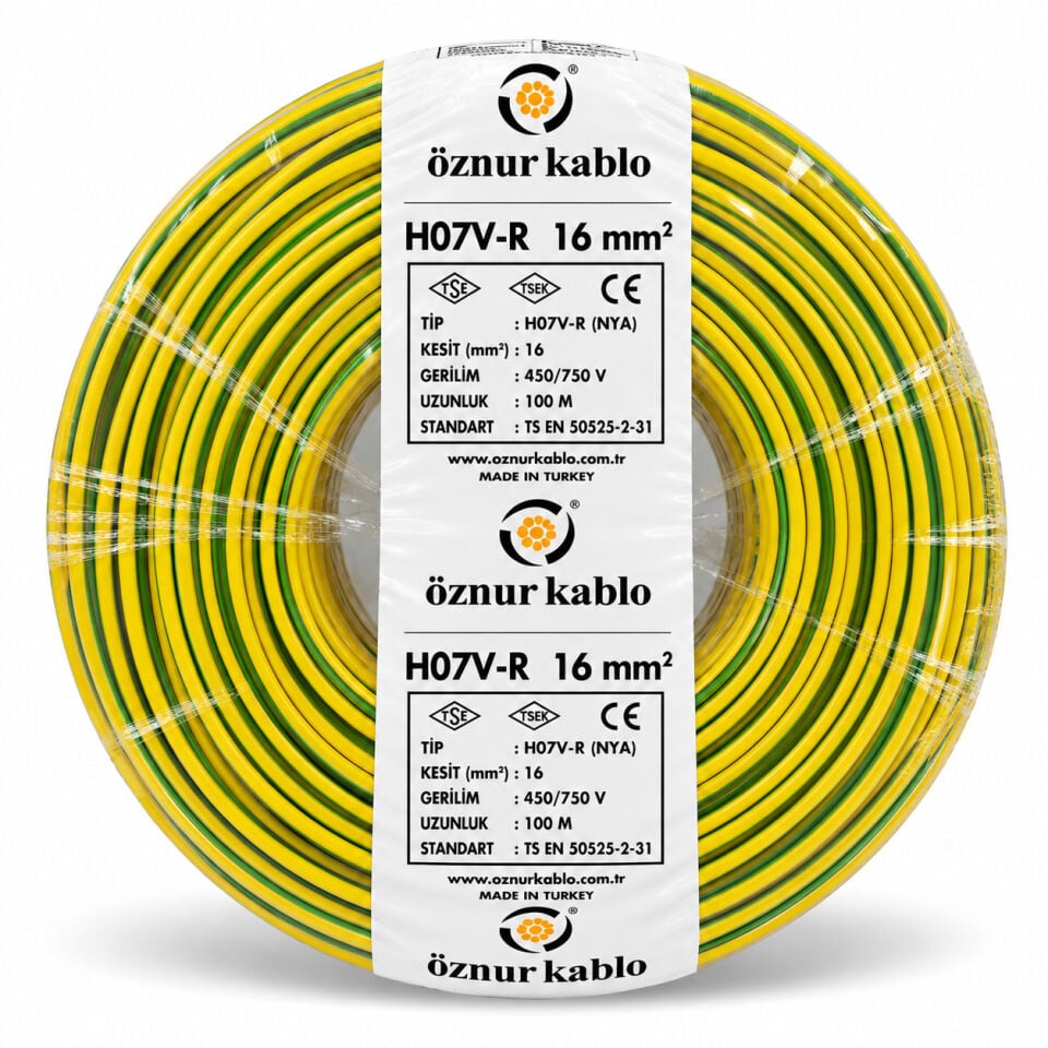 Öznur 16 mm² NYA Sarı Yeşil Kablo