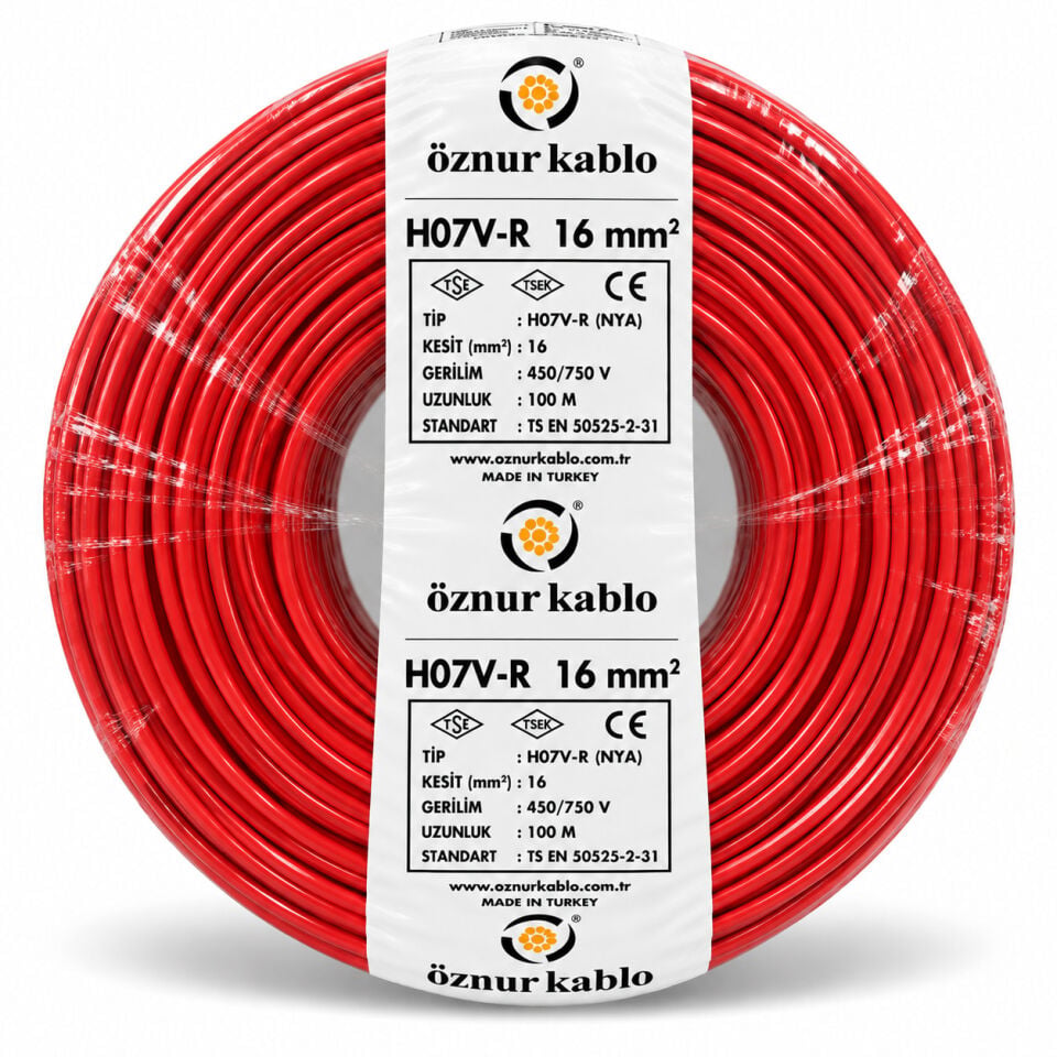 Öznur 16 mm² NYA Kırmızı Kablo