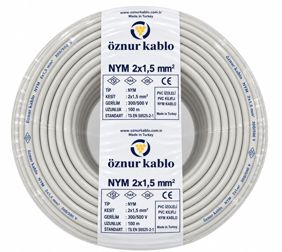 Öznur 2x1,5 mm² NYM Kablo