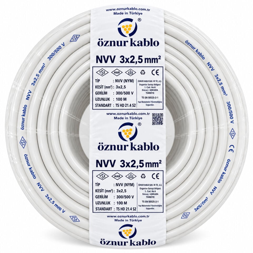Öznur 3x2,5 mm² NYM Kablo