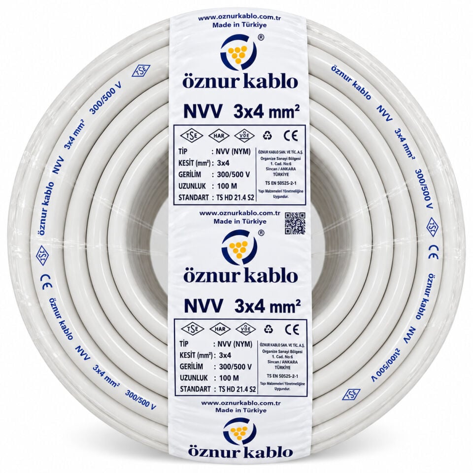 Öznur 3x4 mm² NYM Kablo