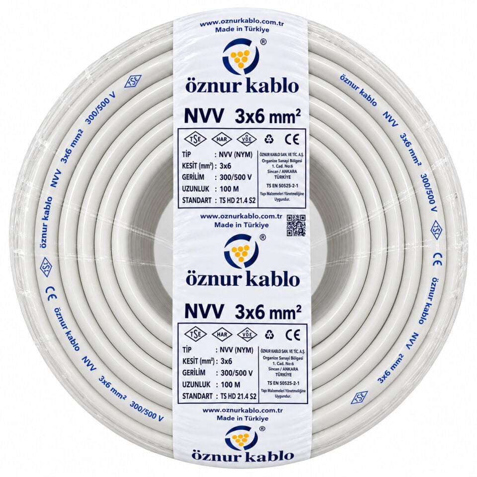 Öznur 3x6 mm² NYM Kablo