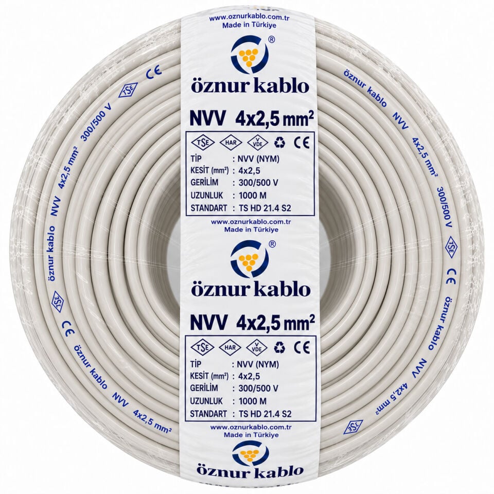 Öznur 4x2,5 mm² NYM Kablo