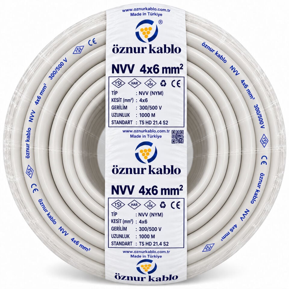 Öznur 4x6 mm² NYM Kablo