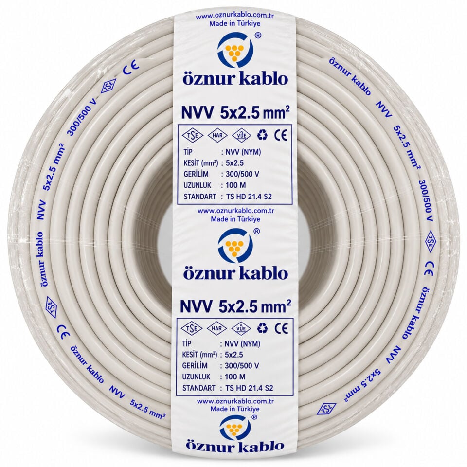 Öznur 5x2,5 mm² NYM Kablo