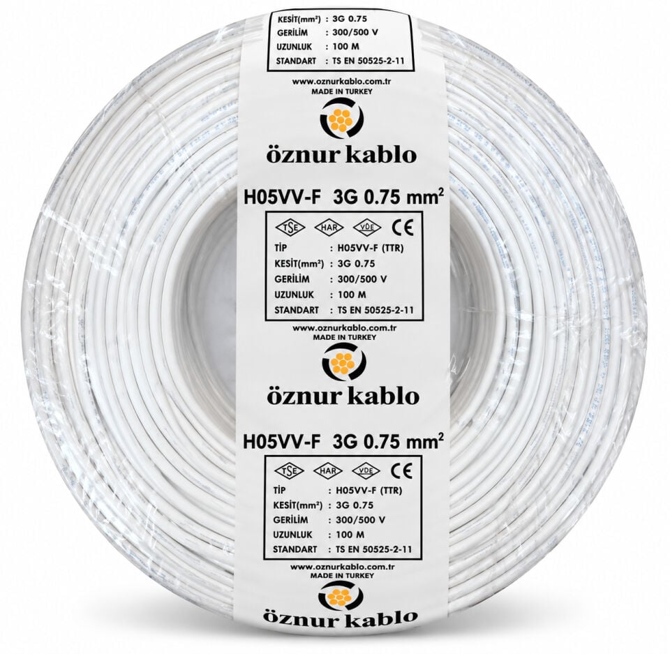 Öznur 3x0,75 mm² TTR Kablo