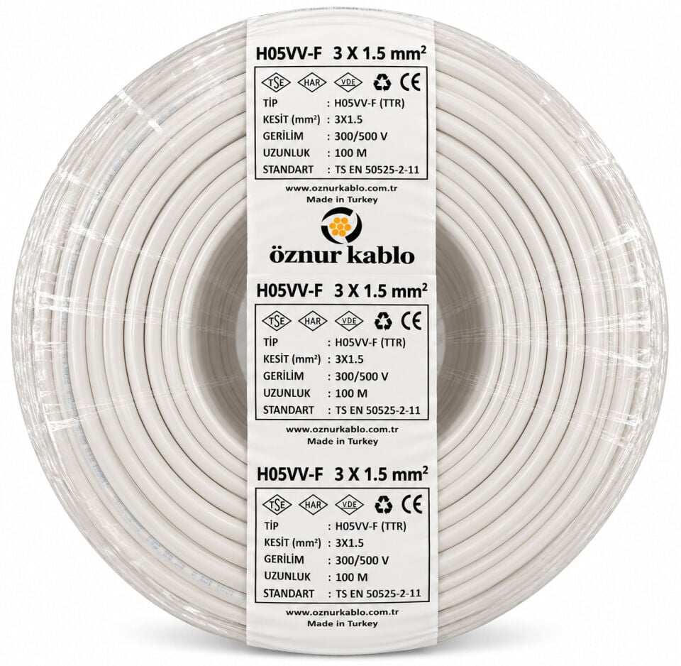 Öznur 3x1,5 mm² TTR Kablo
