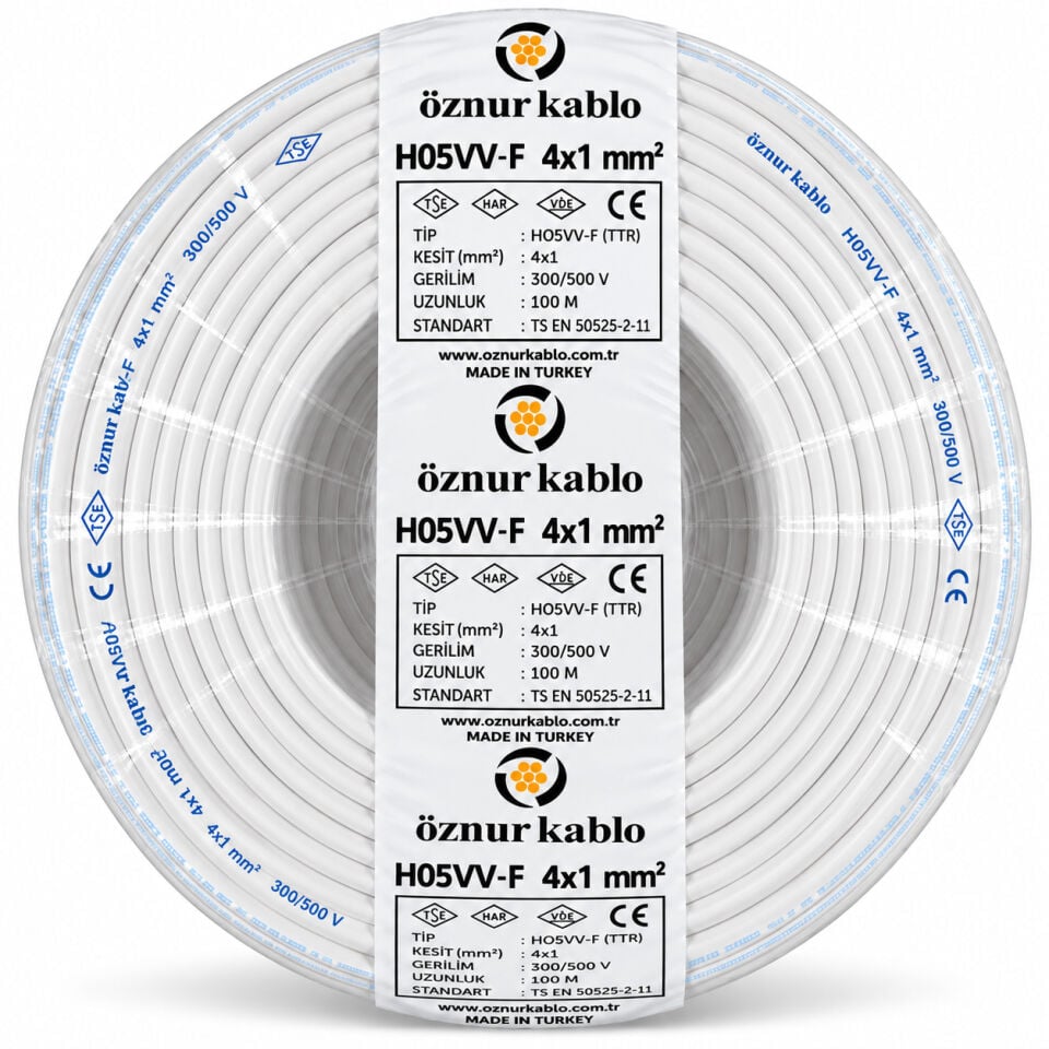 Öznur 4x1 mm² TTR Kablo