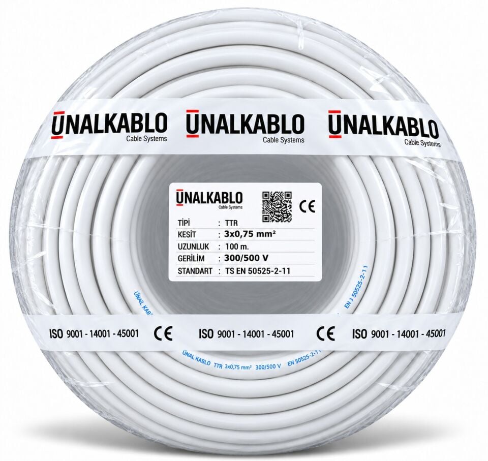 Ünal 3x0,75 mm² TTR Kablo