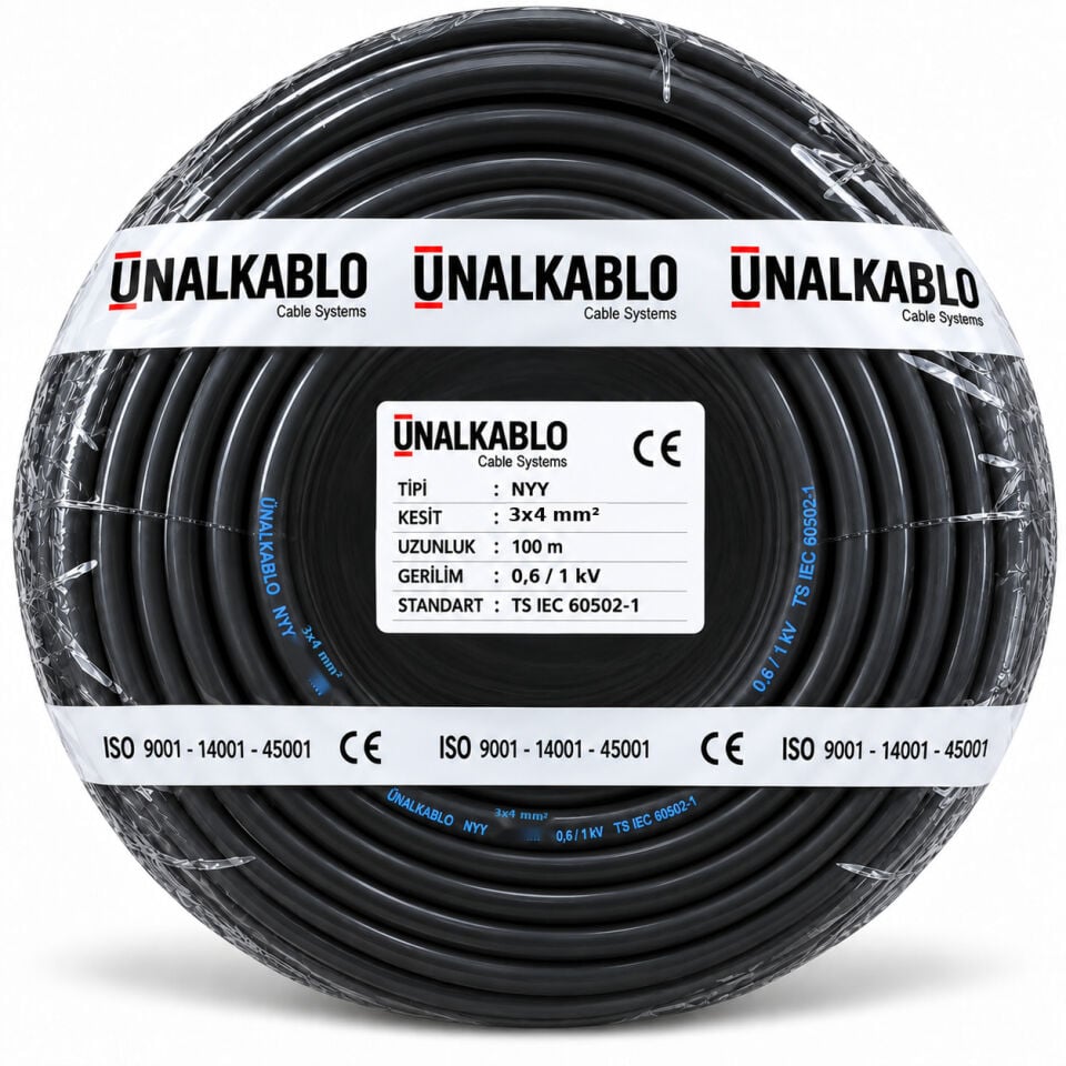 Ünal 3x4 mm² NYY Kablo