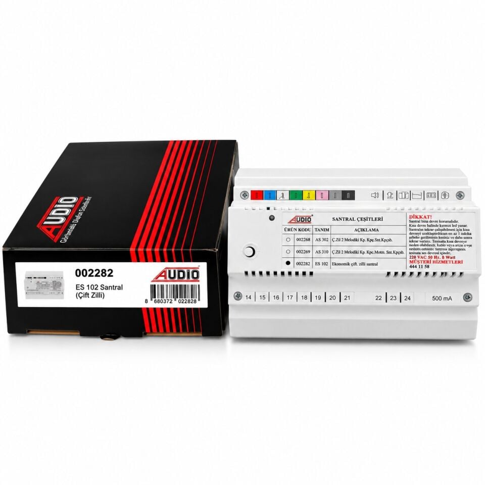 Audio 2282 ES 102 Basic Kapıcısız Çift Zilli Diafon Santrali - 4+N