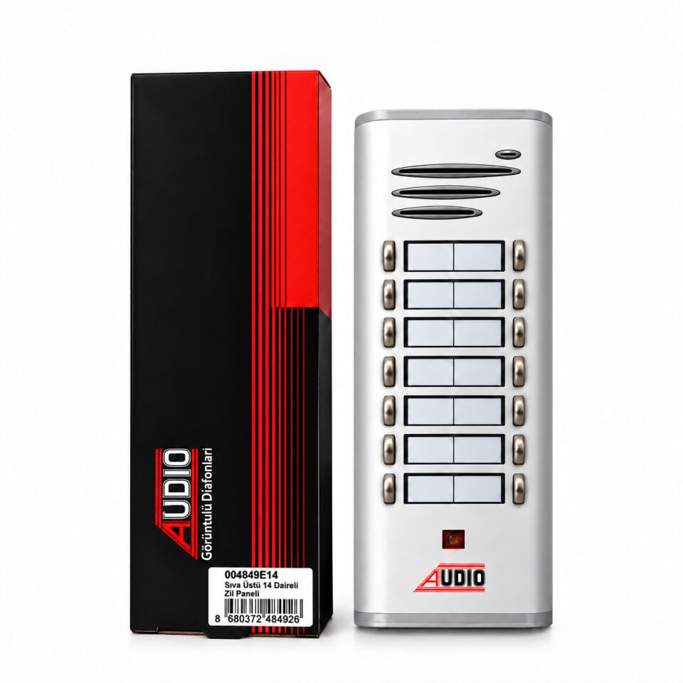 Audio 4849 E E14 E14 Basic 14 Butonlu Çift Sıra Sesli Diafon Zil Paneli - 4+N / 8+N