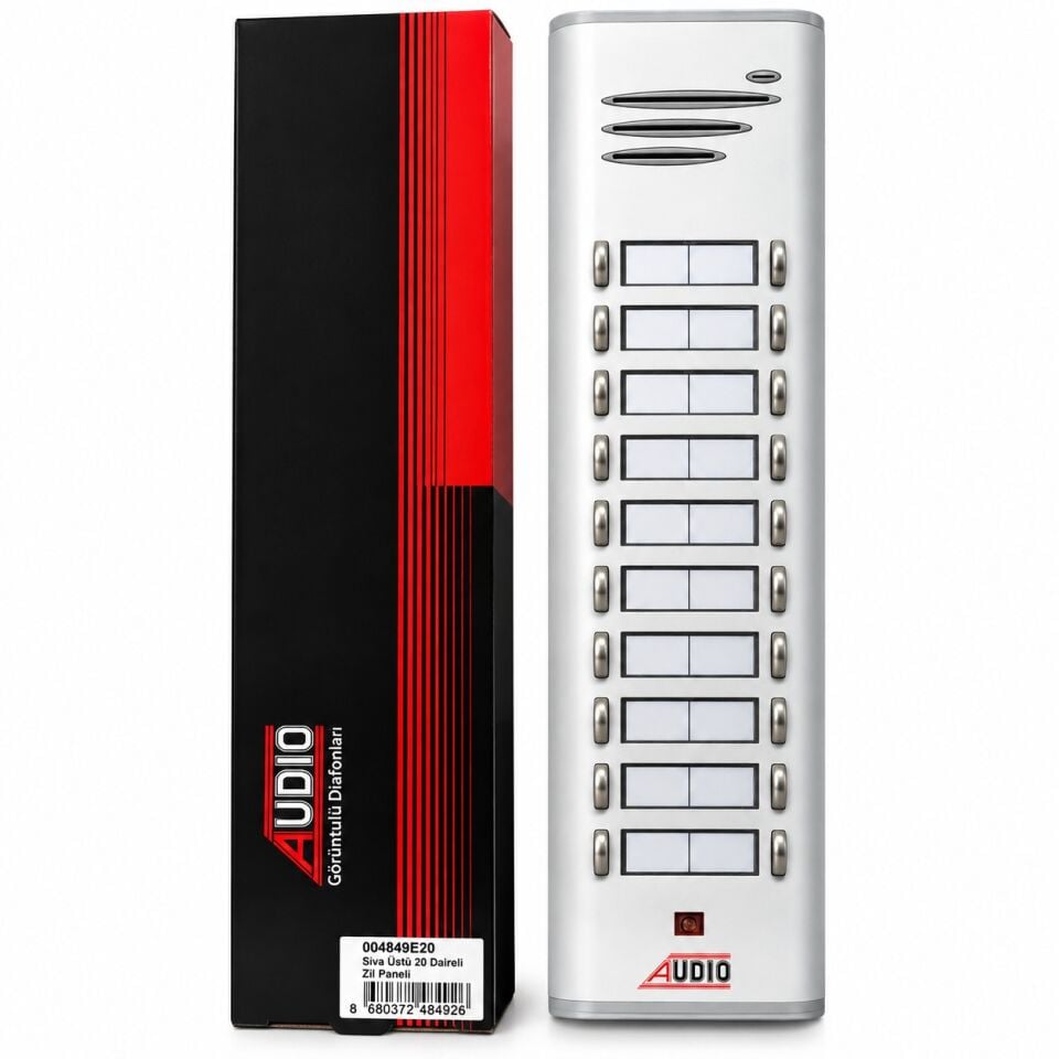 Audio 4849 E E20 E20 Basic 20 Butonlu Çift Sıra Sesli Diafon Zil Paneli - 4+N / 8+N