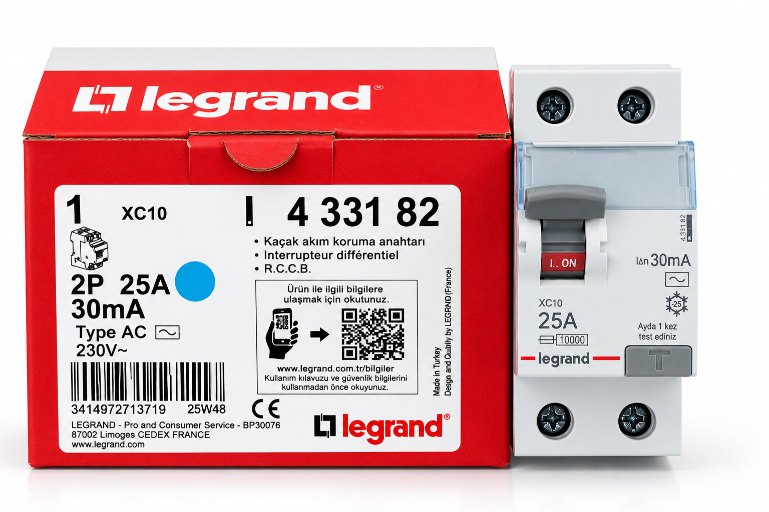 Legrand XC10 2x25A 30mA Kaçak Akım Koruma Rölesi