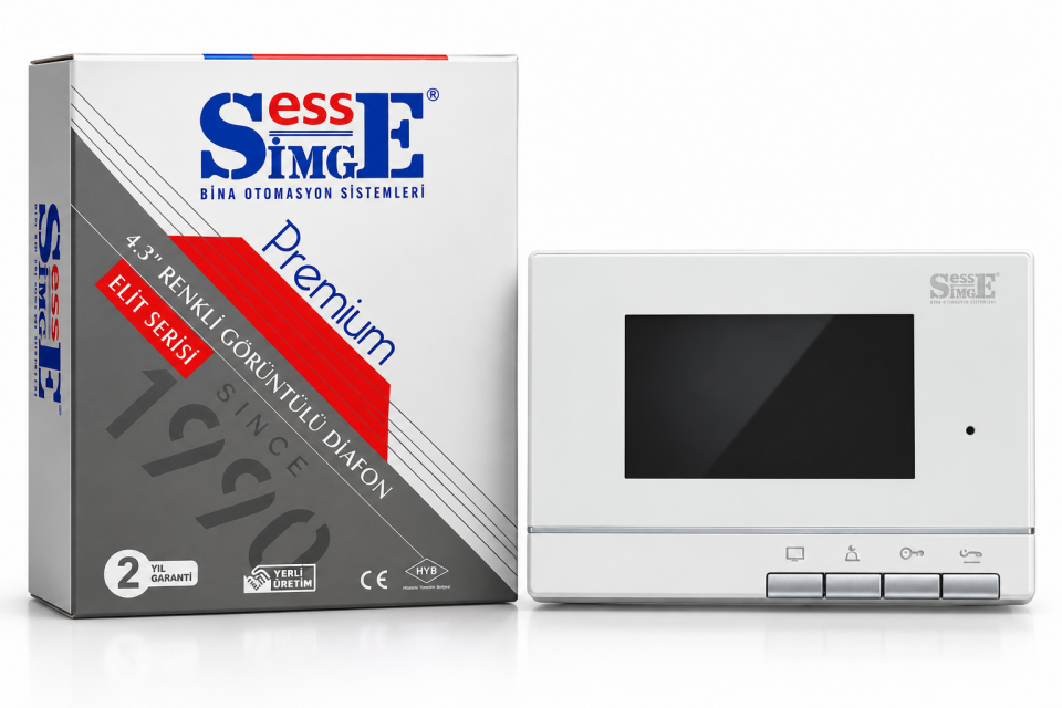 Simge 4,3 İnç Görüntülü Diafon (Premium)